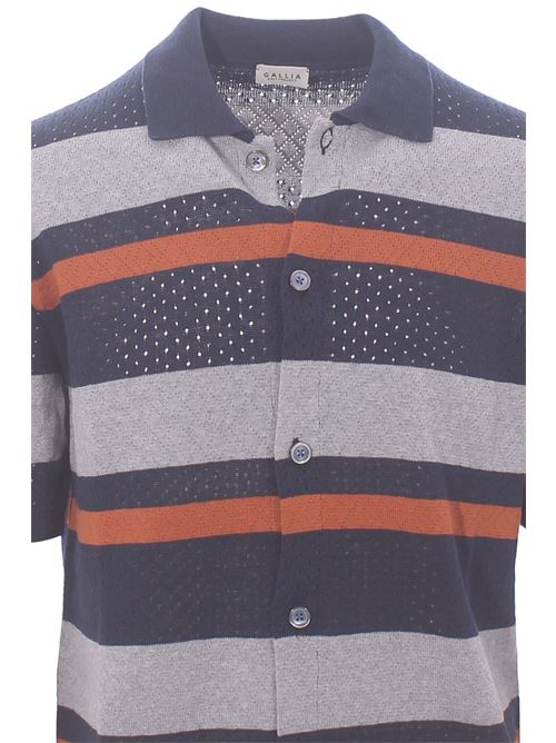 polo camicia traforo riga orizzontale GALLIA | 617BERGMAN27
