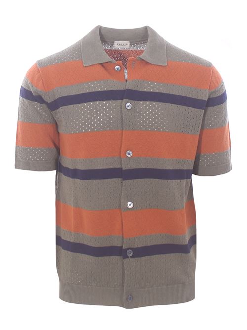 polo camicia traforo riga orizzontale GALLIA | 617BERGMAN8