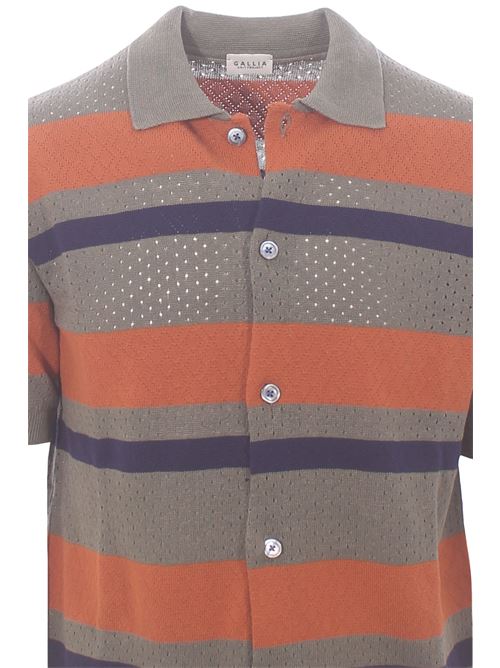 polo camicia traforo riga orizzontale GALLIA | 617BERGMAN8