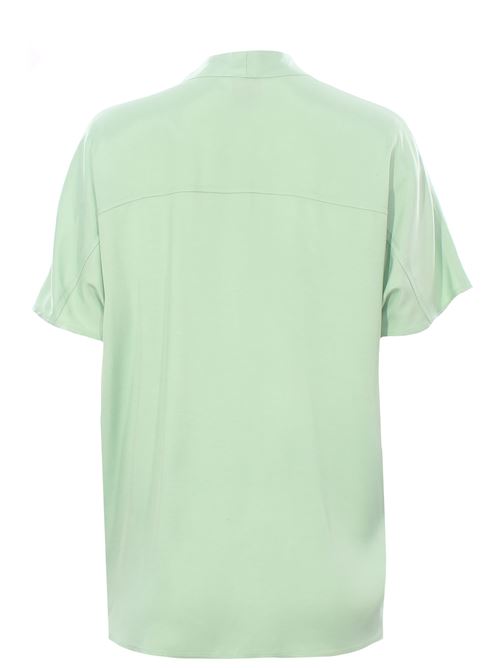 Camicia in viscosa con fiocco NUDE | 1103E25250133
