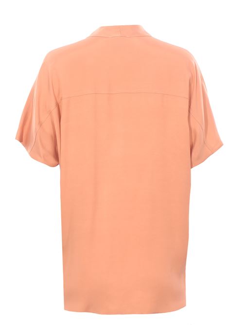 Camicia in viscosa con fiocco NUDE | 1103E2525019