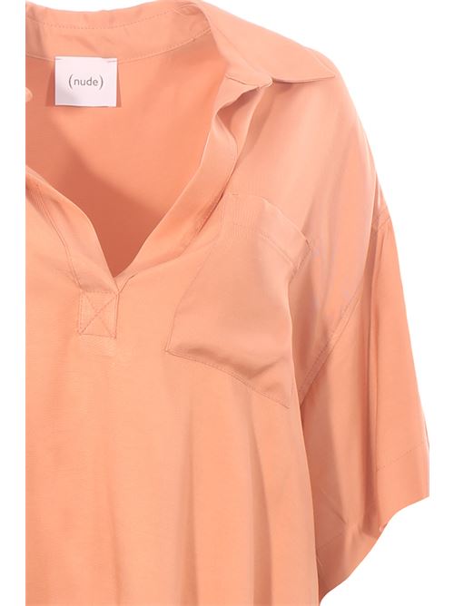 Blusa polo in viscosa  NUDE | 1103E2525119