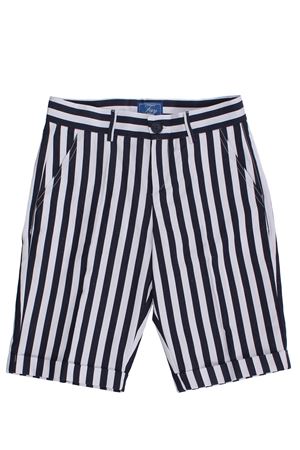 Bermuda rigato in cotone e lino FAY | 5M6159MD680100BL