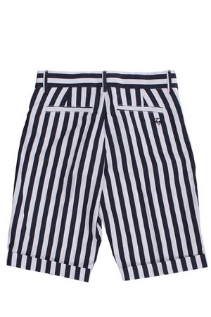 Bermuda rigato in cotone e lino FAY | 5M6159MD680100BL