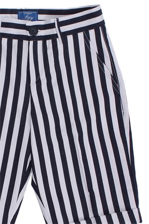 Bermuda rigato in cotone e lino FAY | 5M6159MD680100BL